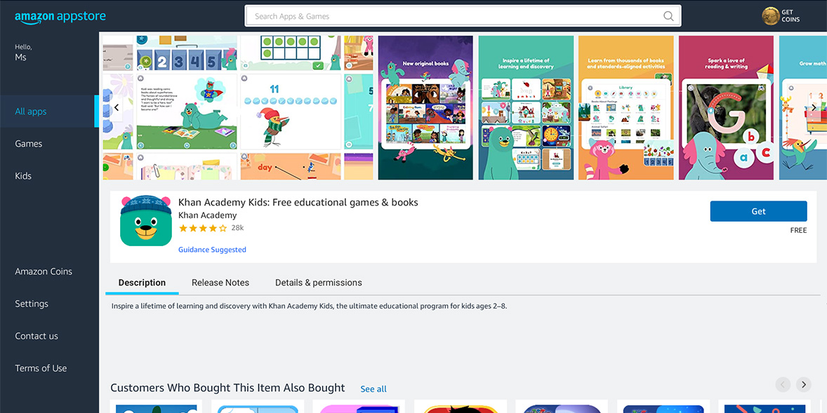 Khan Academy app on Windows 11