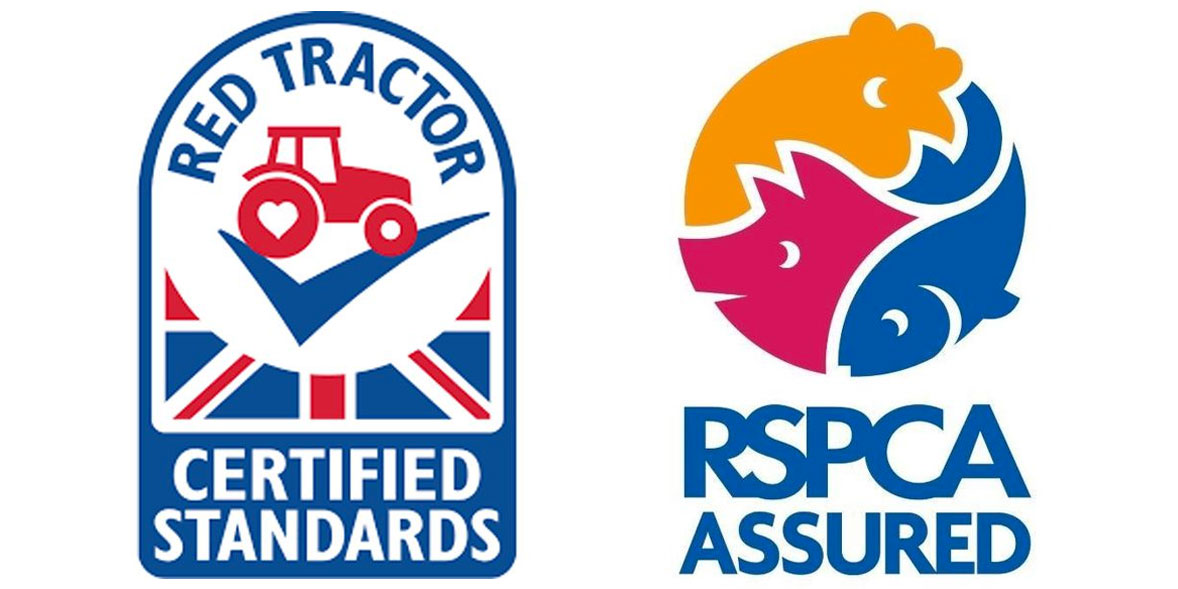 Red Tractor and RSPCA Assured logos relating to meat products