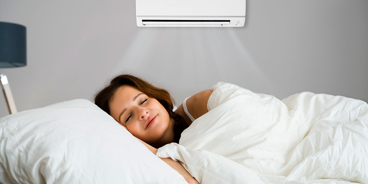 Sleeping below air conditioner